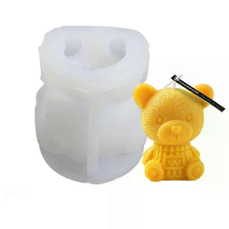 Silicone Ice Cube Mold-Cartoon Bear Design for Aromatherapy & Crafts