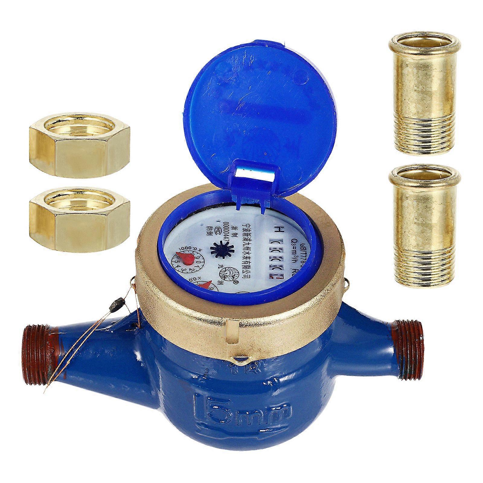 DN15 Water Meter Tap Water Meter Engineering Water Meter Rotor Type Water Meter (Random Style)