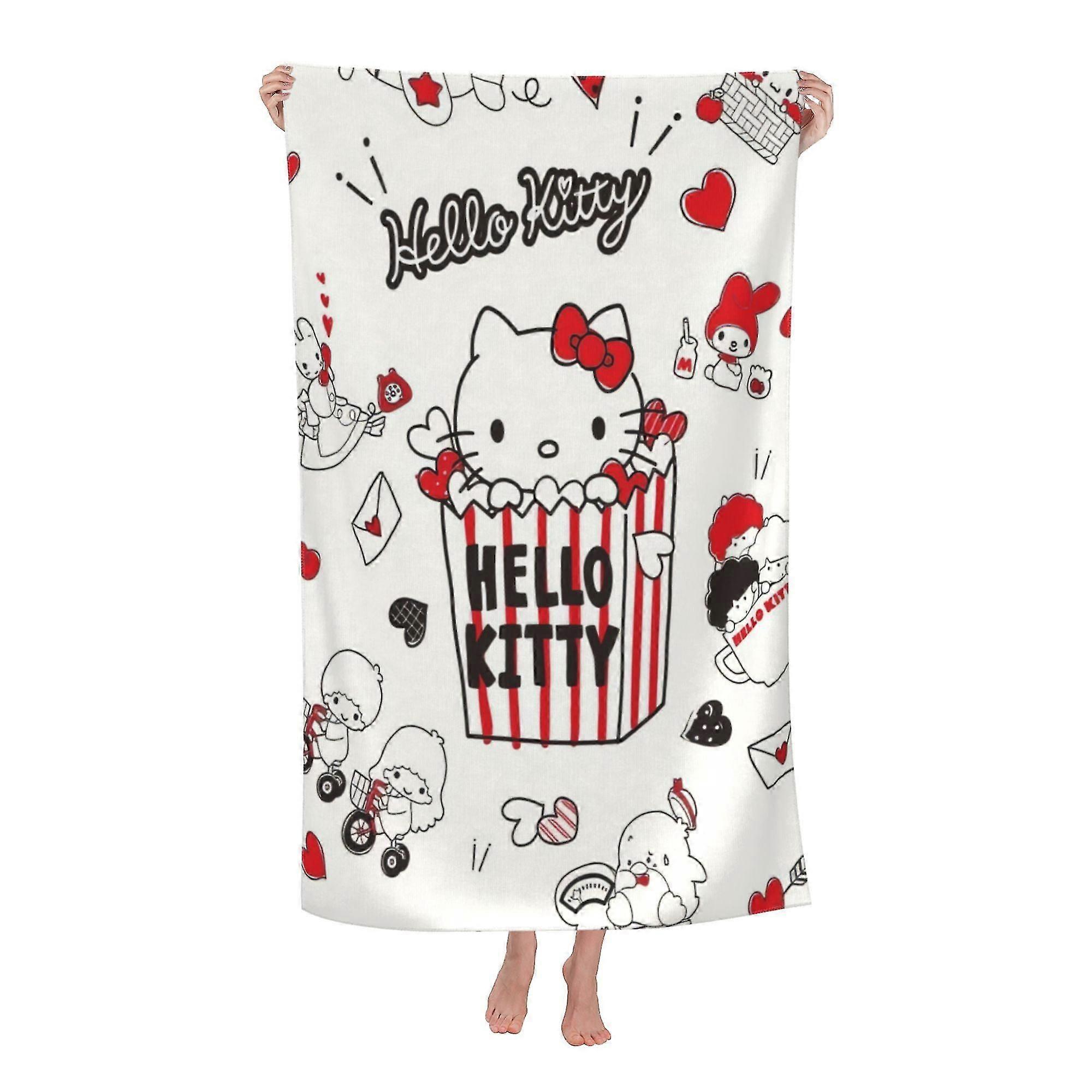 Hello Kitty Beach Towel, Large Microfiber Bath Towel #21zd