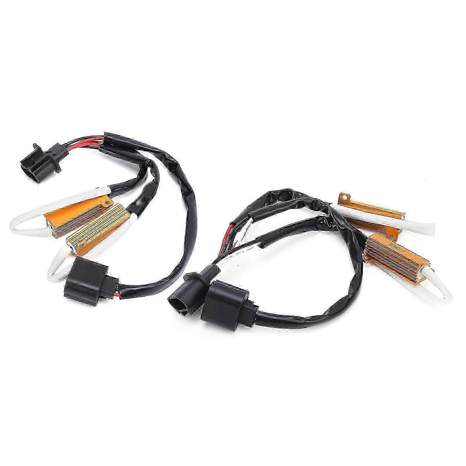 2PCS負荷抵抗器アダプター50W 6 H13 9008 LEDメタル、方向指示器/フォグランプ用