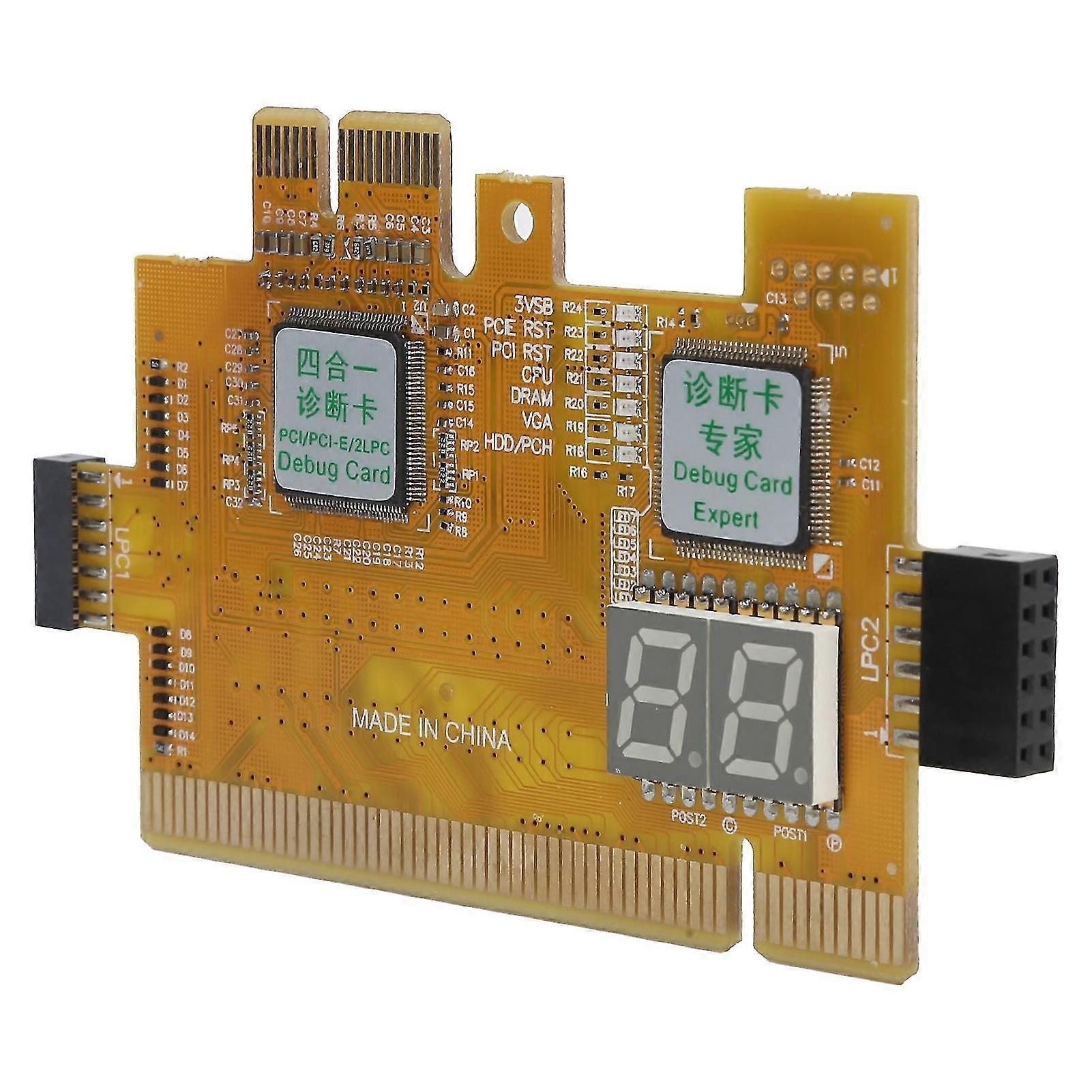 Desktop-Diagnosekarte PCI PCIE 2LPC 4in1 Analysator Motherboard 2Bit Debug Post Test Kit