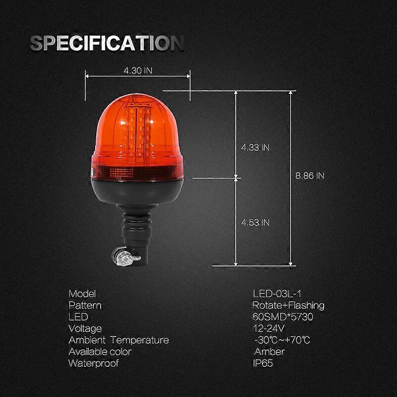 Orange flashing light? Suitable for construction vehicles, agricultural vehicles