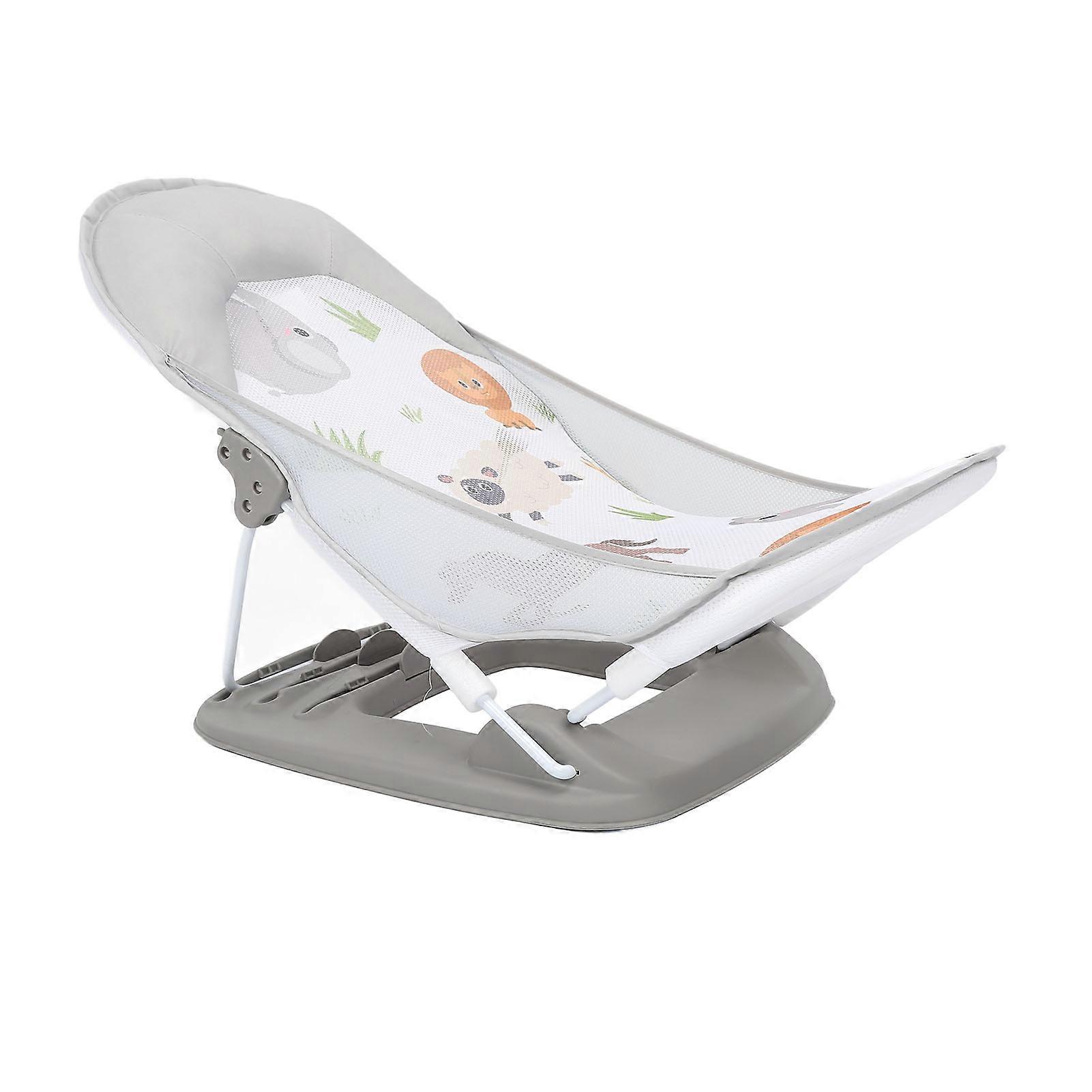 Chair Folding Bathing Non Slip Bath Mesh Seat 3 Height Adjustable Baby Bather for Newborn Infant Toddler