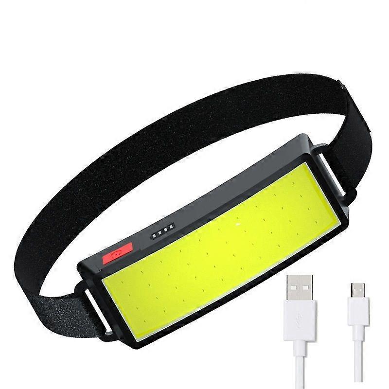 Rechargeable Led Cob Headlamp, Super Bright Cob Headlamp With 3 Modes, Waterproof Adjustable Headlamp For Hiking And Running