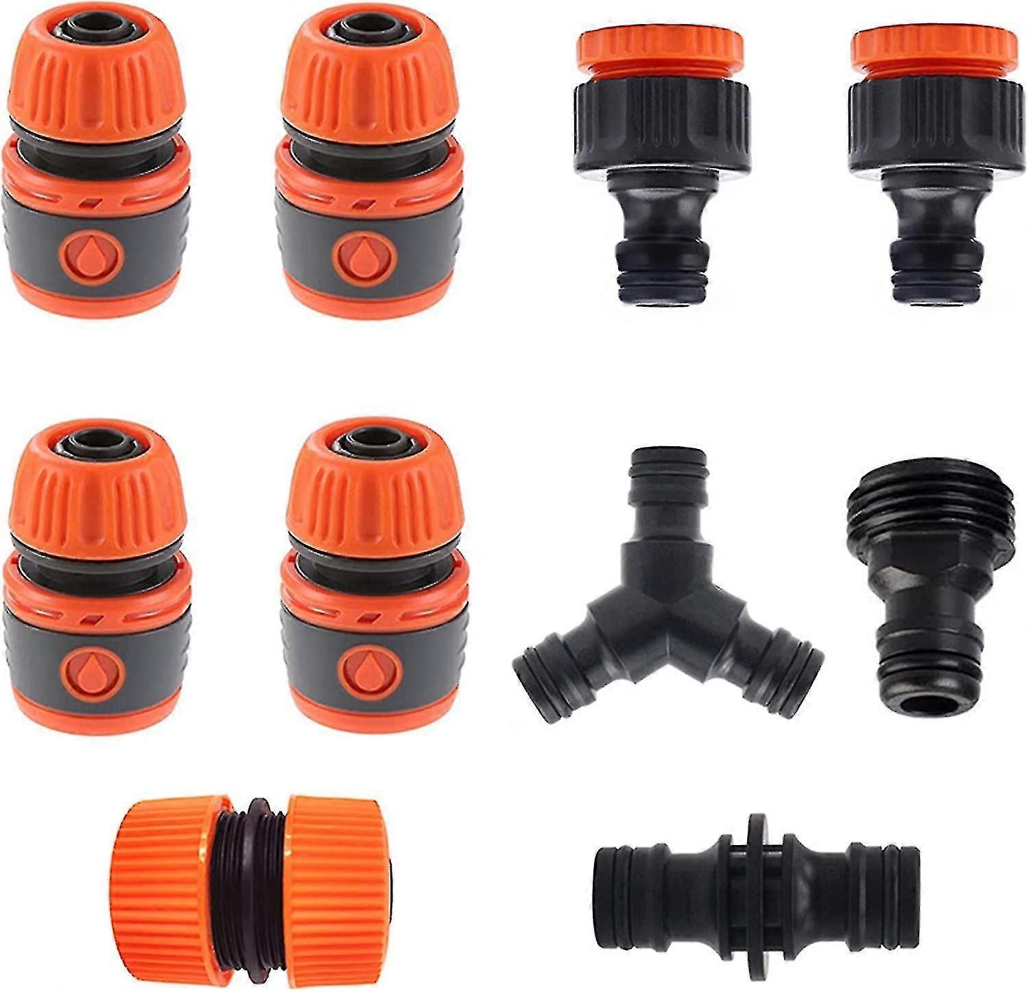 خرطوم موصل تركيب مجموعة، خرطوم نهاية موصل سريع، 2in1 الصنبور، Y الفاصل ، ذكر مزدوج، إصلاح، 3/4 '' موصل الخيط الذكور