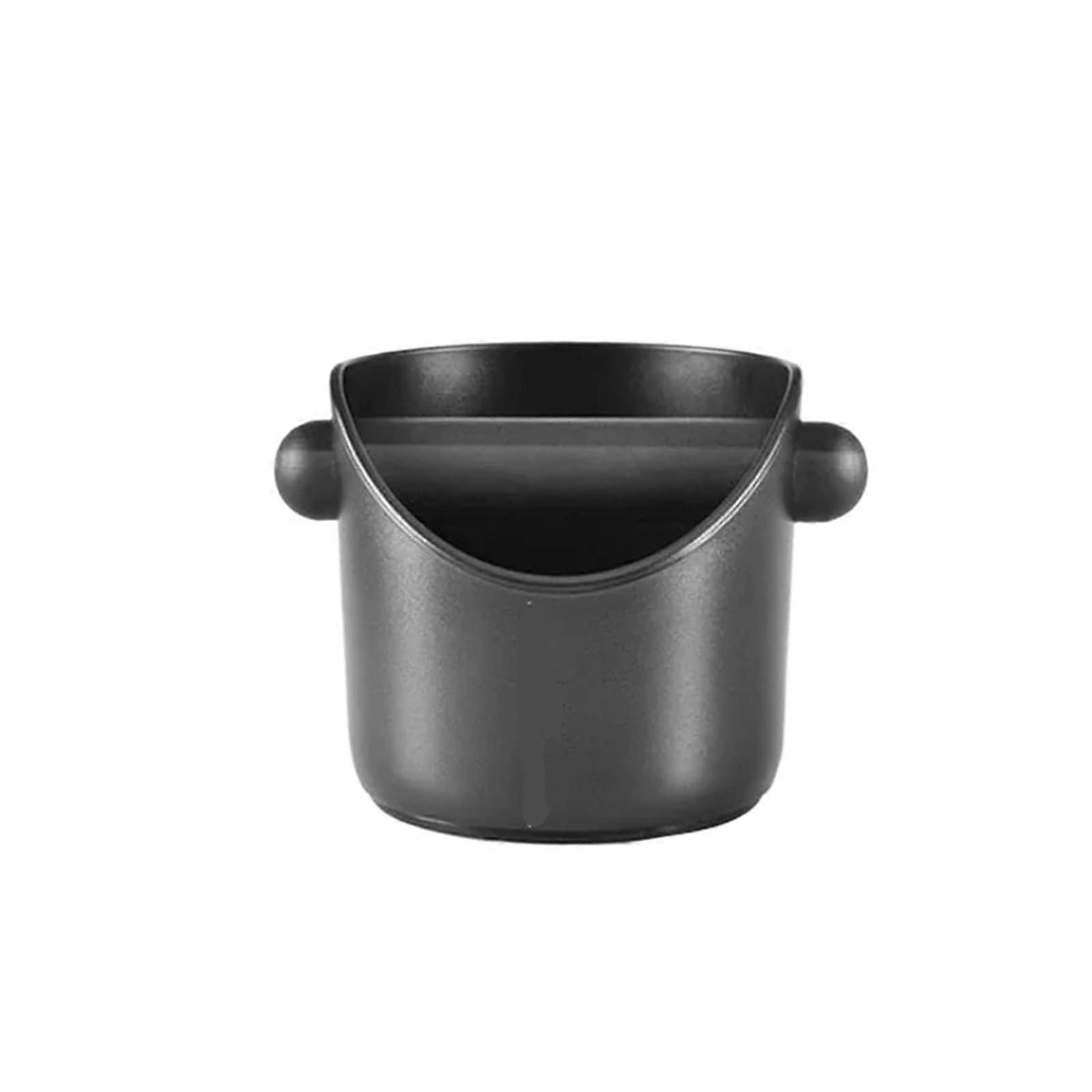 Shock Absorbing Coffee Knocking Box Anti-Slip Espresso Waste Bin for Grounds Coffee with Removable Knocking Lever Coffee Grinds Trash Bin(Black-A)