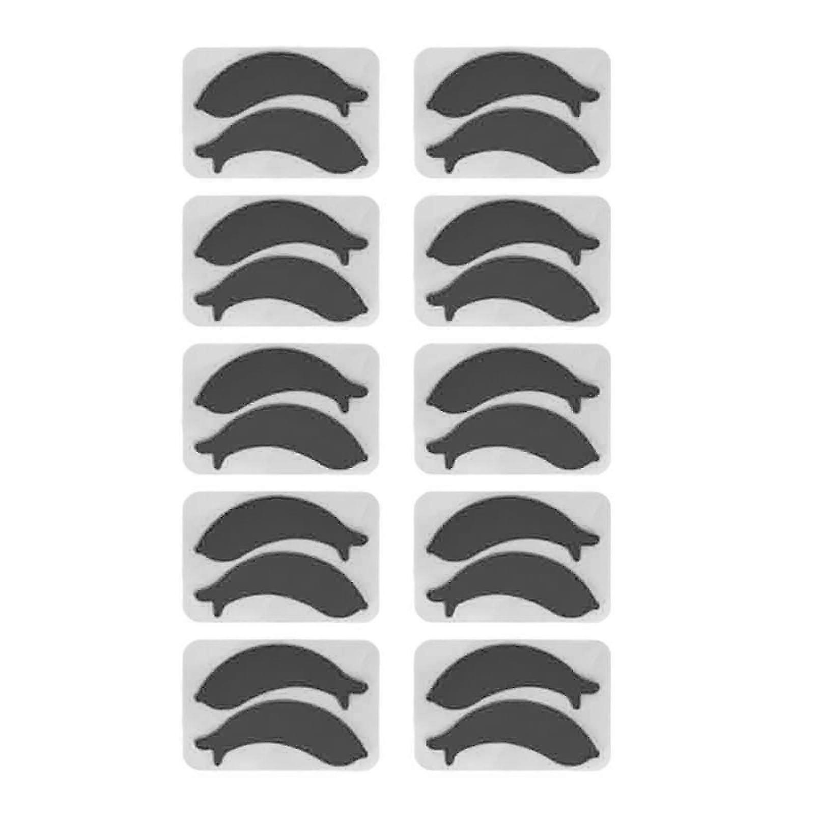 10 Pairs Eyelash Extension Silicone Under Eye Patches Resuable Lower Lash Isolation Pads Black