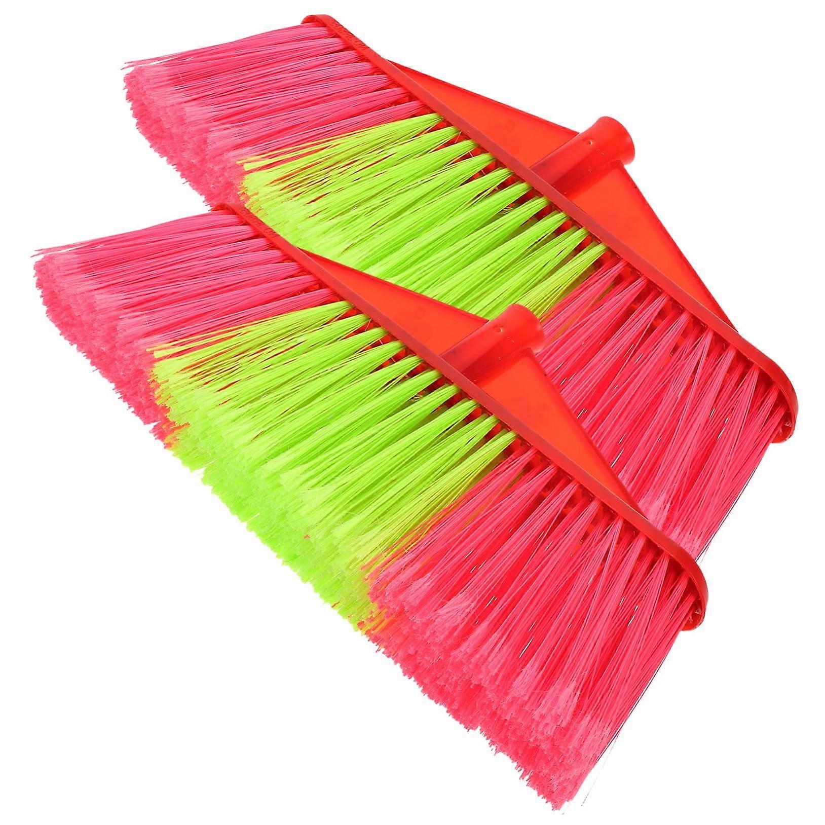 Indoor Broom Head, 2-Pack Replacement Refills, Cleaning Sweeper Head for Home Use