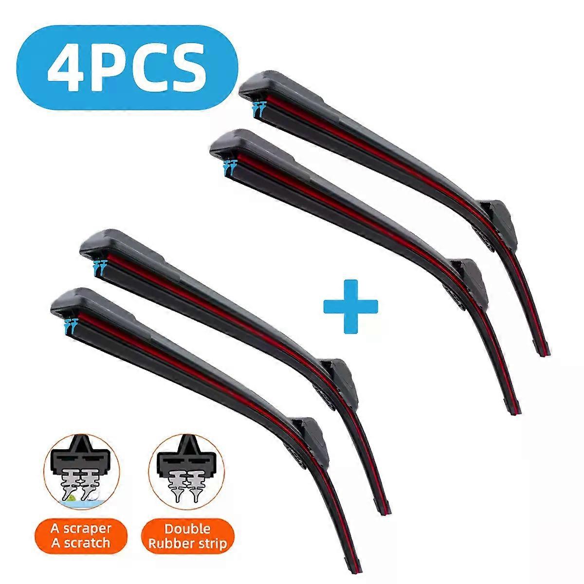 compatible for Front Windscreen Wipers Double Rubber Car Wiper Blades Car Accessories