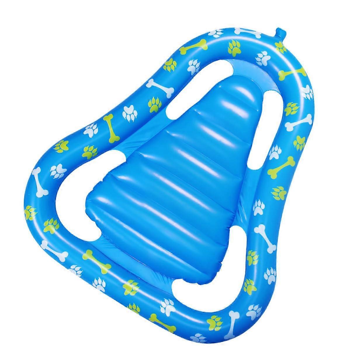 Inflatable Pool Floats for Dog Pet Floating Bed Swimming Floating Pad 2 Air Chambers for Security Pond Friendly