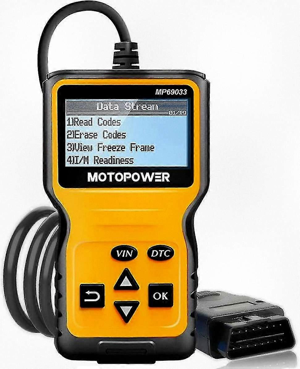 OBD2 Scanner Car Diagnostic Tool for All OBD II Protocol Vehicles Since 1996, Engine Fault Code Reader, CAN Scan Device, Yellow