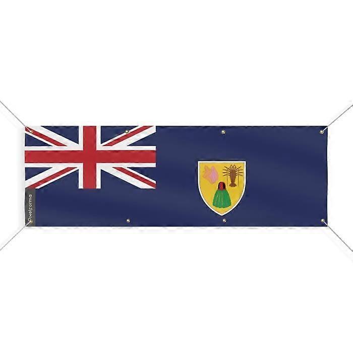 Turks and Caicos Islands Flag Banner 8 Grommets 60x180 cm