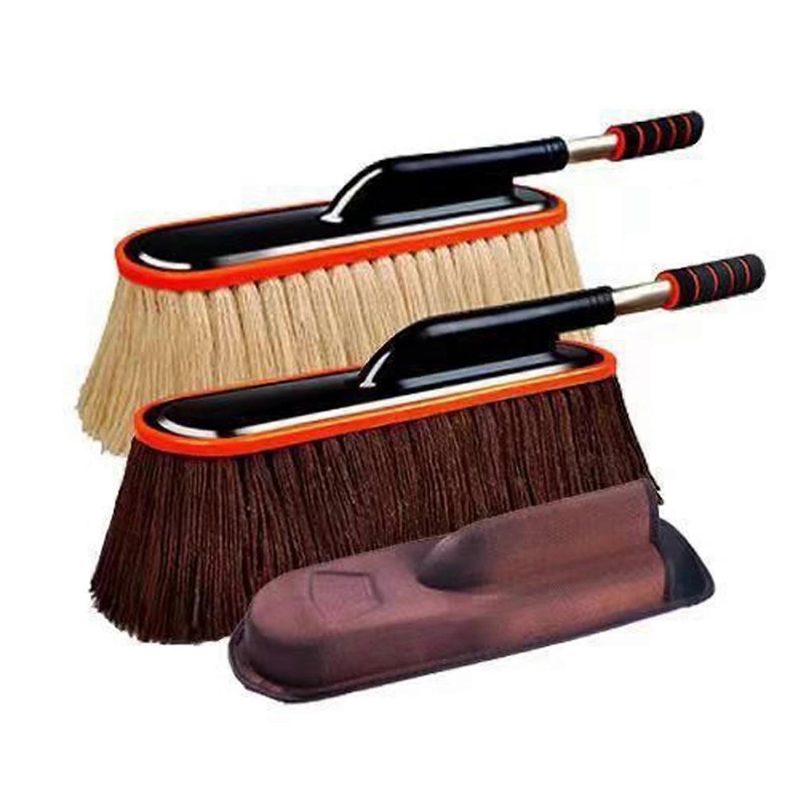 Nicetopu Car Duster, Cotton Thread Wax Mop with Extendable Handle, Telescoping ScratchFree Exterior Dust Brush (2 Duster 1 Box)