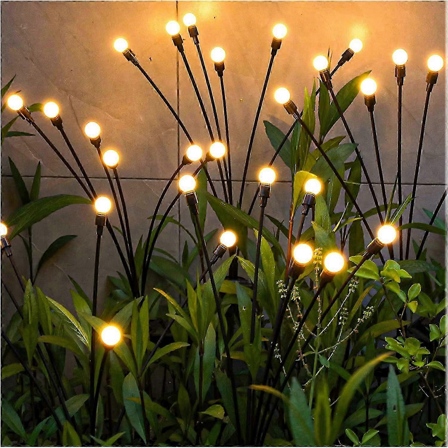 Solar Garden Lights - Solar Swaying Light, Sway By Wind, Solar Outdoor Lights,solar Garden Decorative Lights Yard Patio Pathway Decoration, Warm White