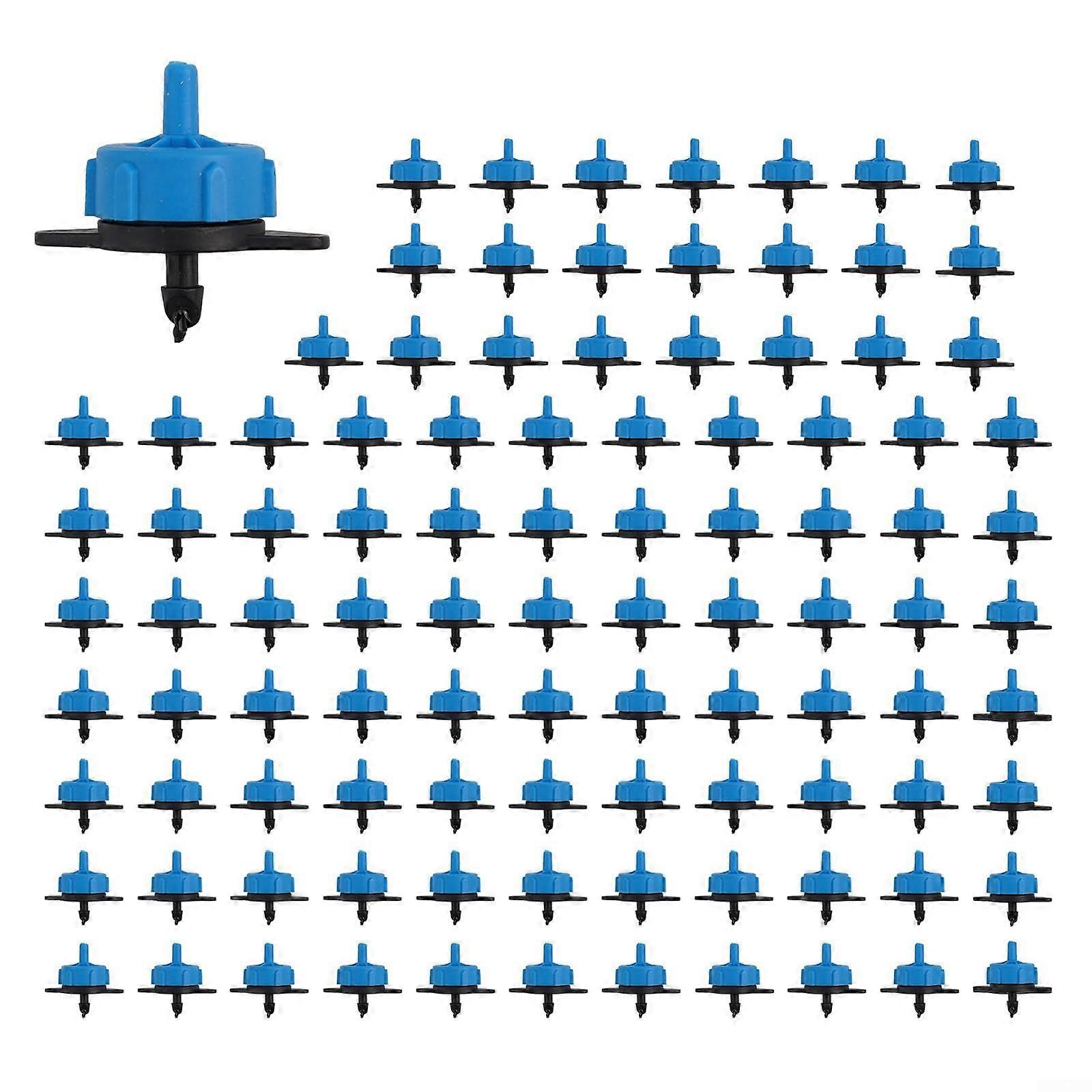 100 Pressure-Equalizing Drippers for Efficient Garden Irrigation, Water-Saving Design for Flower Beds and Lawns (8L Capacity)