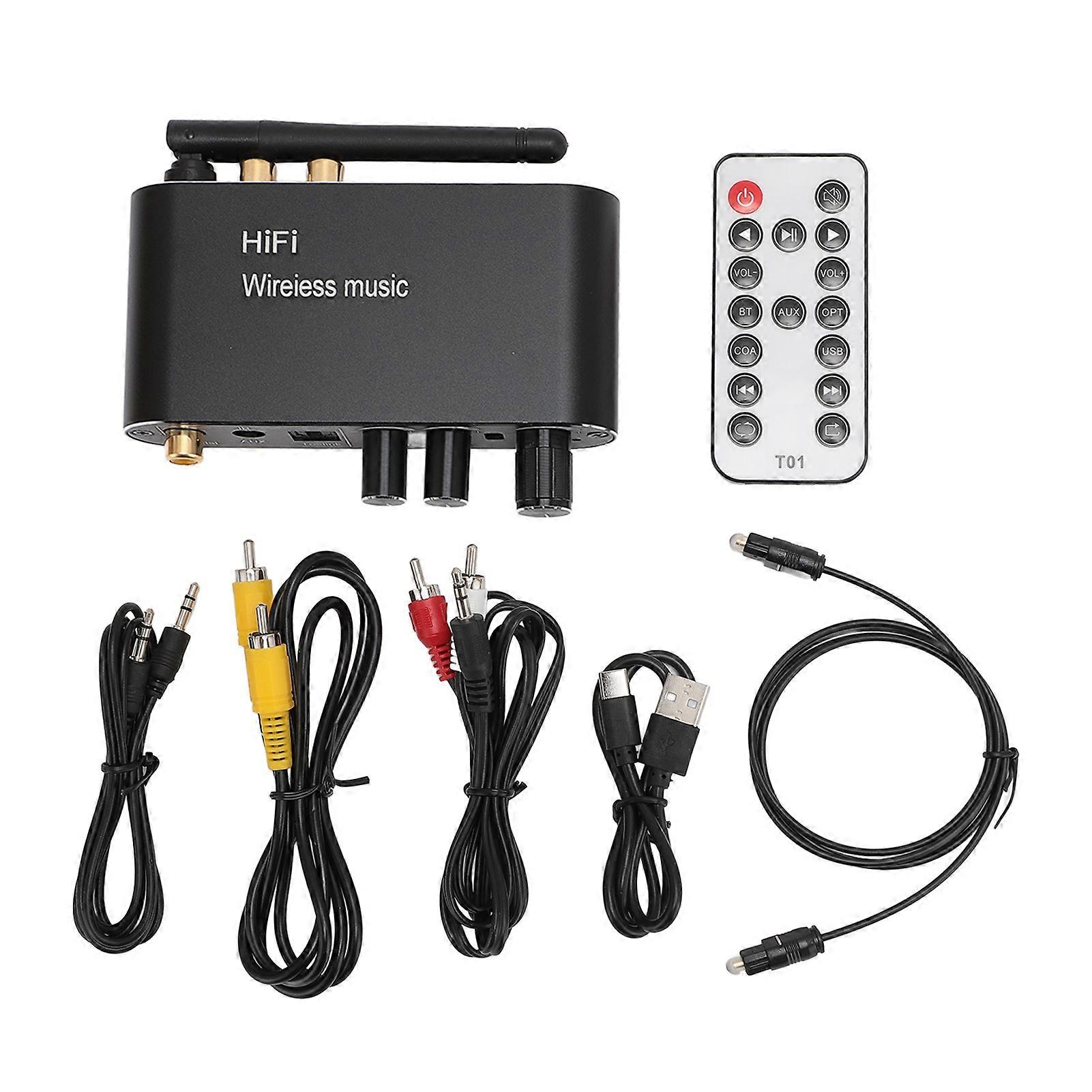 Wireless Receiver ble Adapter Digital to Analog Signal Converter Support Auxiliary Port Optical Coaxial USB Input