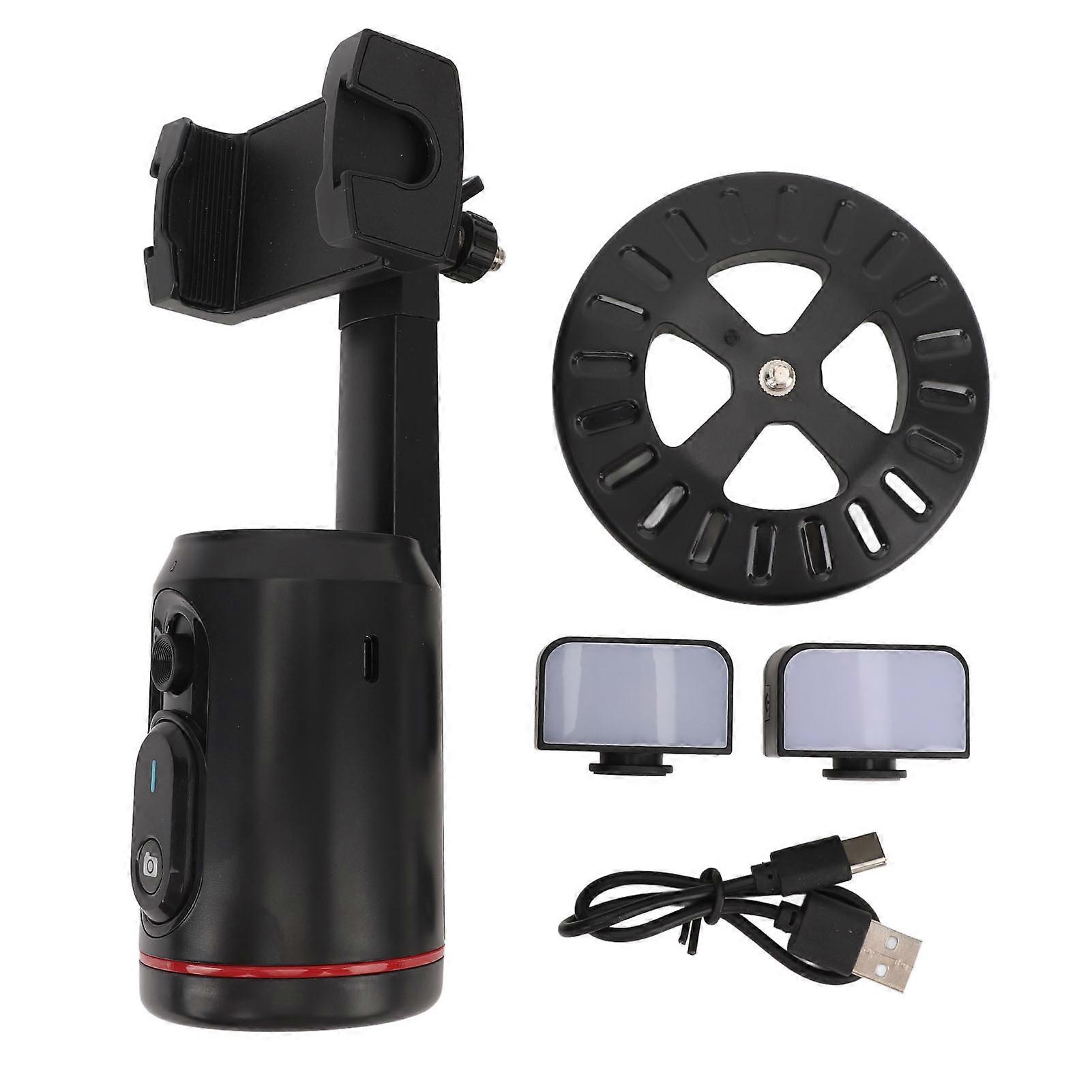 360° Auto Tracking Phone Holder with Remote & Dual Fill Lights for Vlogging & Streaming