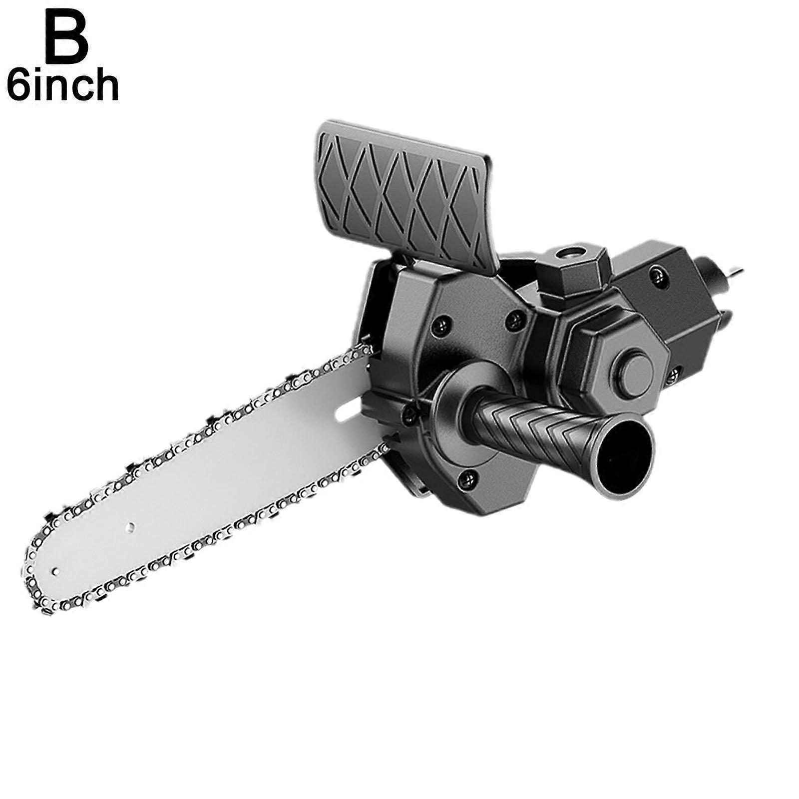 inch (B)$Hand drill to electric chain saw to electric saw conversion head drill to handheld felling saw 4 inch mini electric pruning saw 6 inch