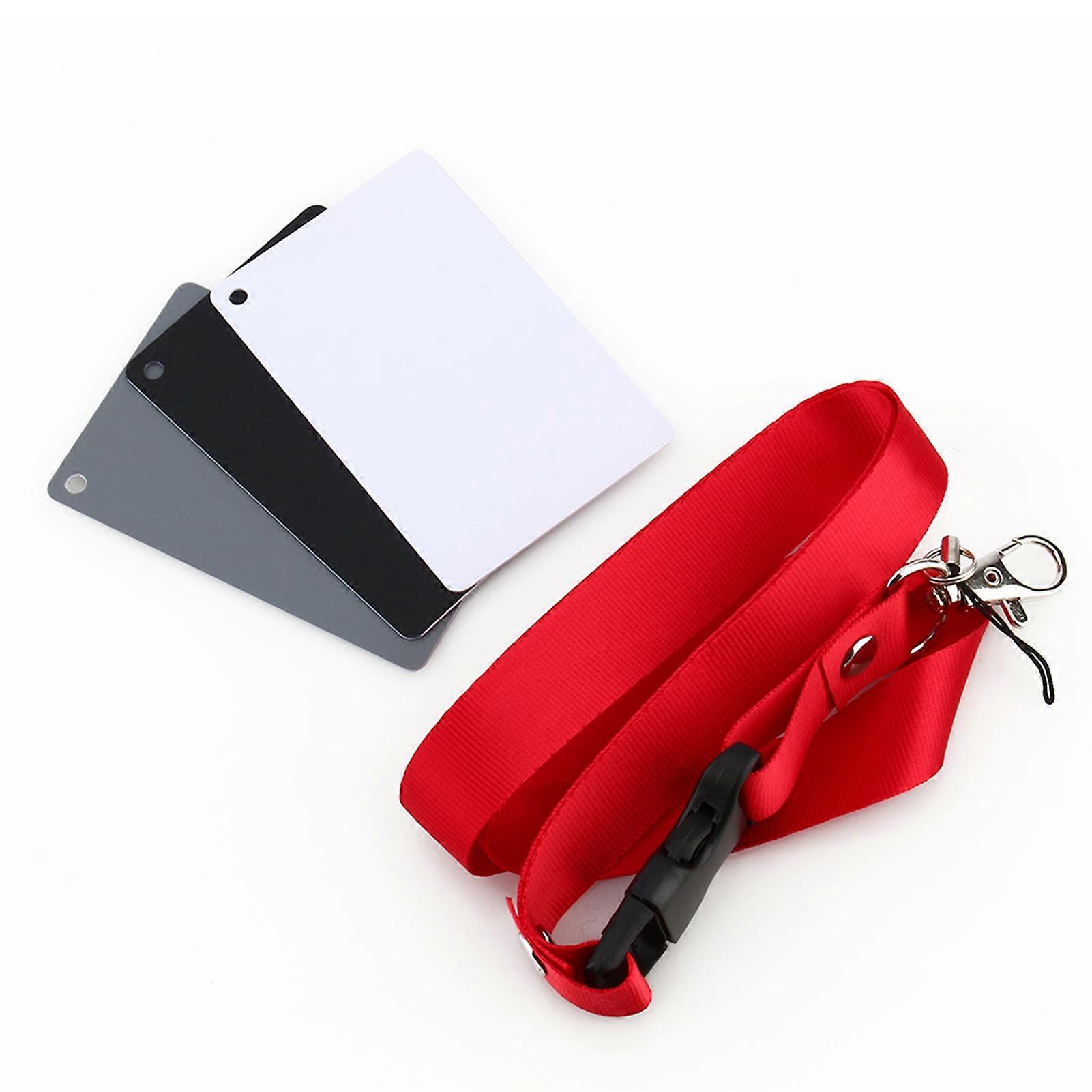 18% Grey Card White nce Set - Durable, Lightweight, with Quick-Release Neck Strap