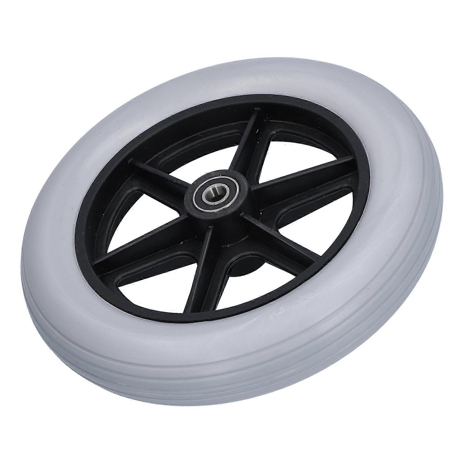 Wheelchair Front Wheel 10in Walker Caster Tire Flat Free Accessory 12mm 10x2 6001