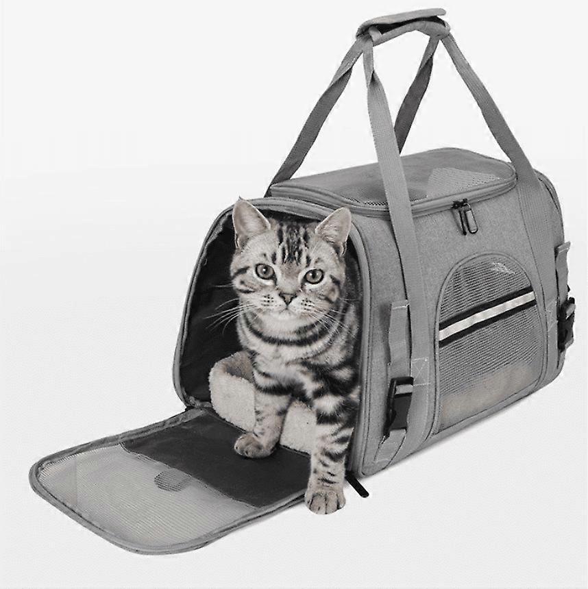 Dog bag, transport bag for pets, grey