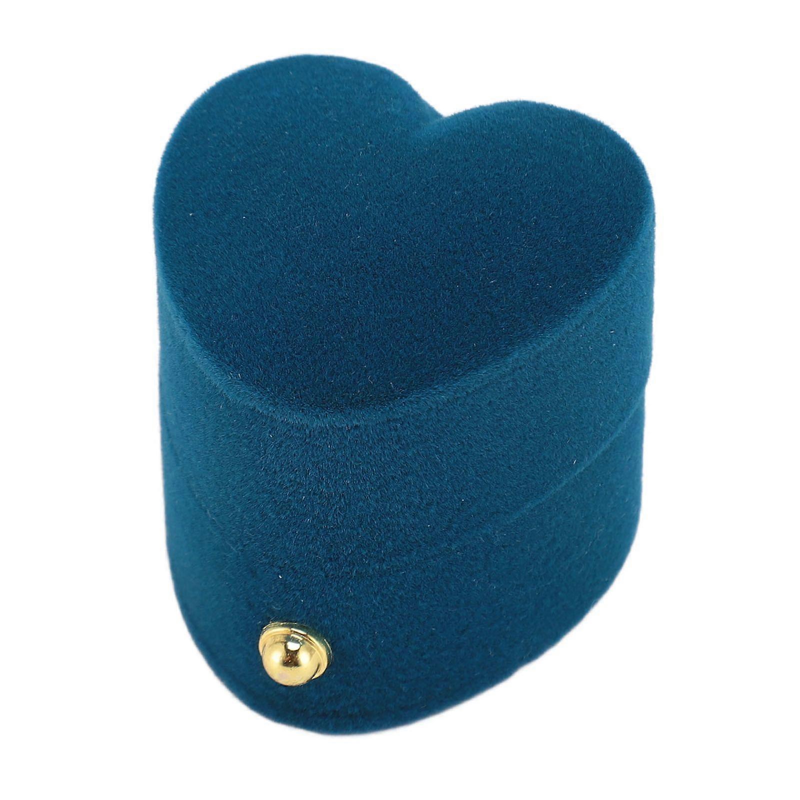 2025 Latest Model  Ring Box Heart Shape Exquisite Romantic Small Flannel Ring