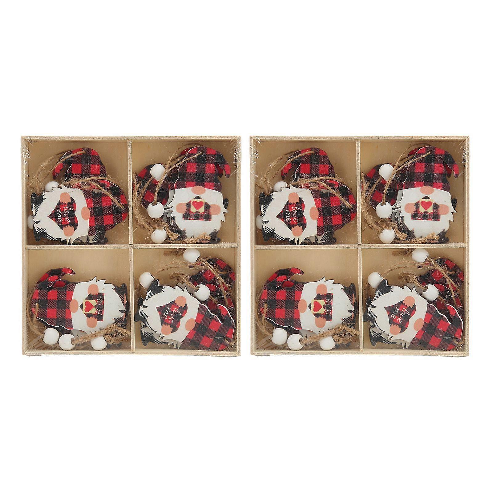 2025 Τελευταίο μοντέλο 24Pcs Faceless Doll Pendant Love Style Romantic Sturdy Wood