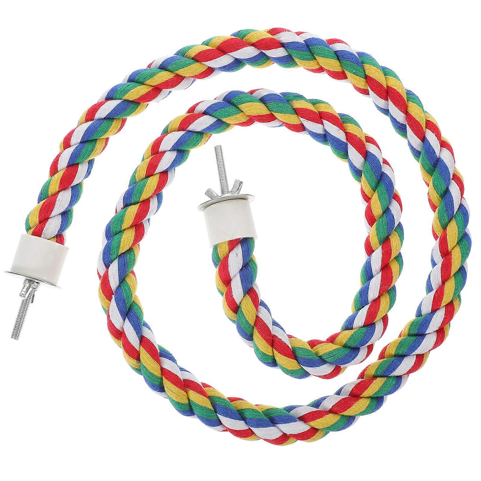 Medium Parrot Toys, Multi-Functional Rope Perch for Exercise and Entertainment, 105cm