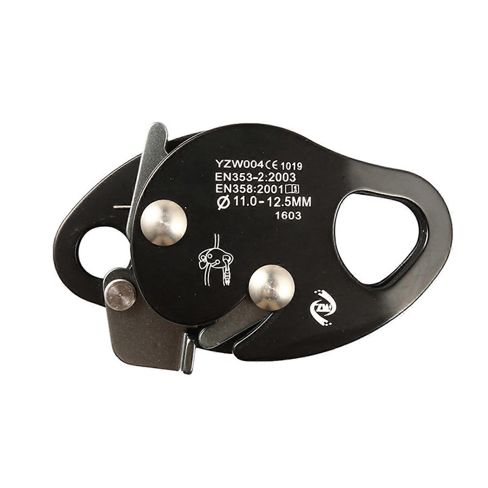 High Zigte Rope Locking Device Aluminium Rope Rope Tool for Professional Climbers Black