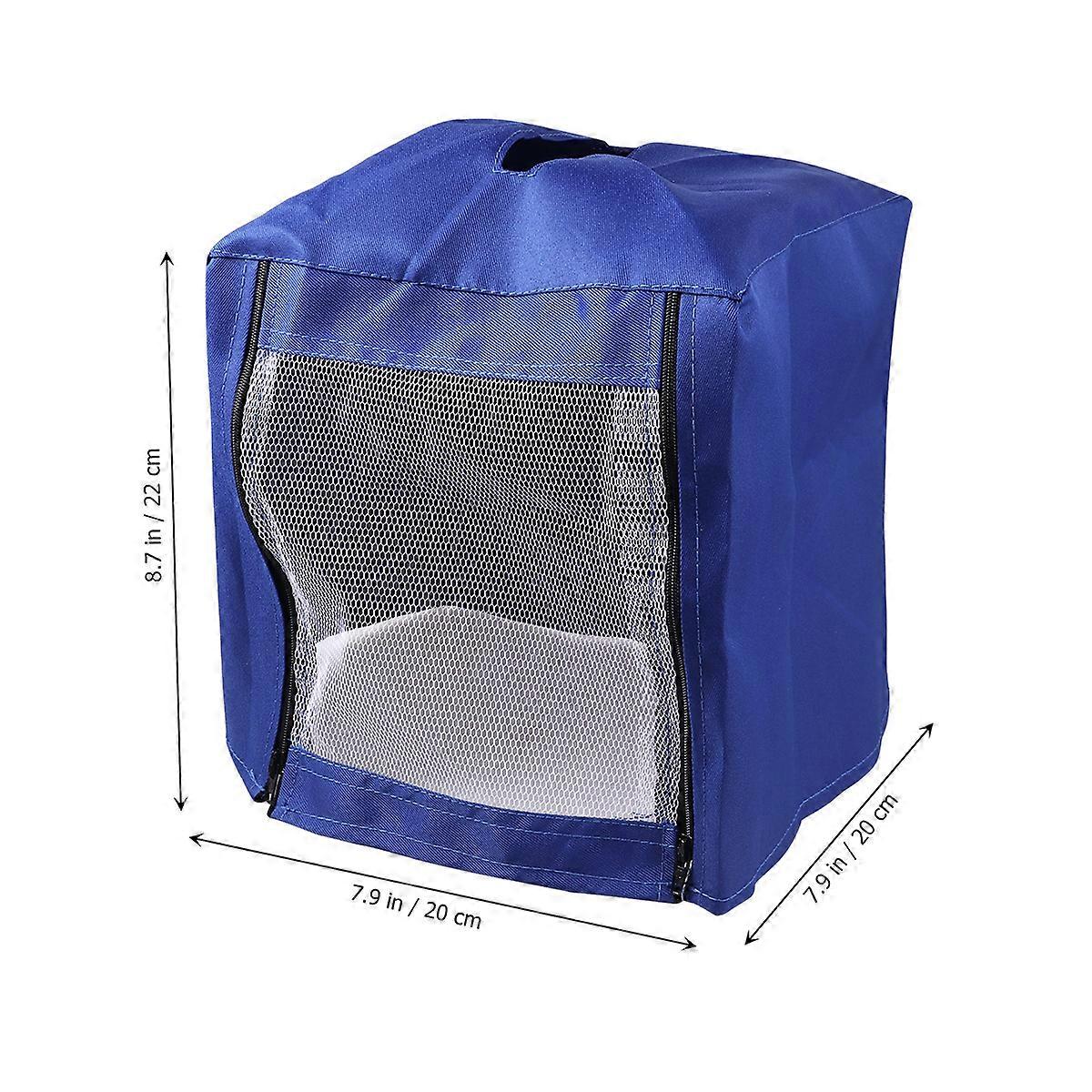 Cover for Birdcage Pet Owners Accessory Square Blue 20x20x22cm Easy to Open and Wash 1Pack