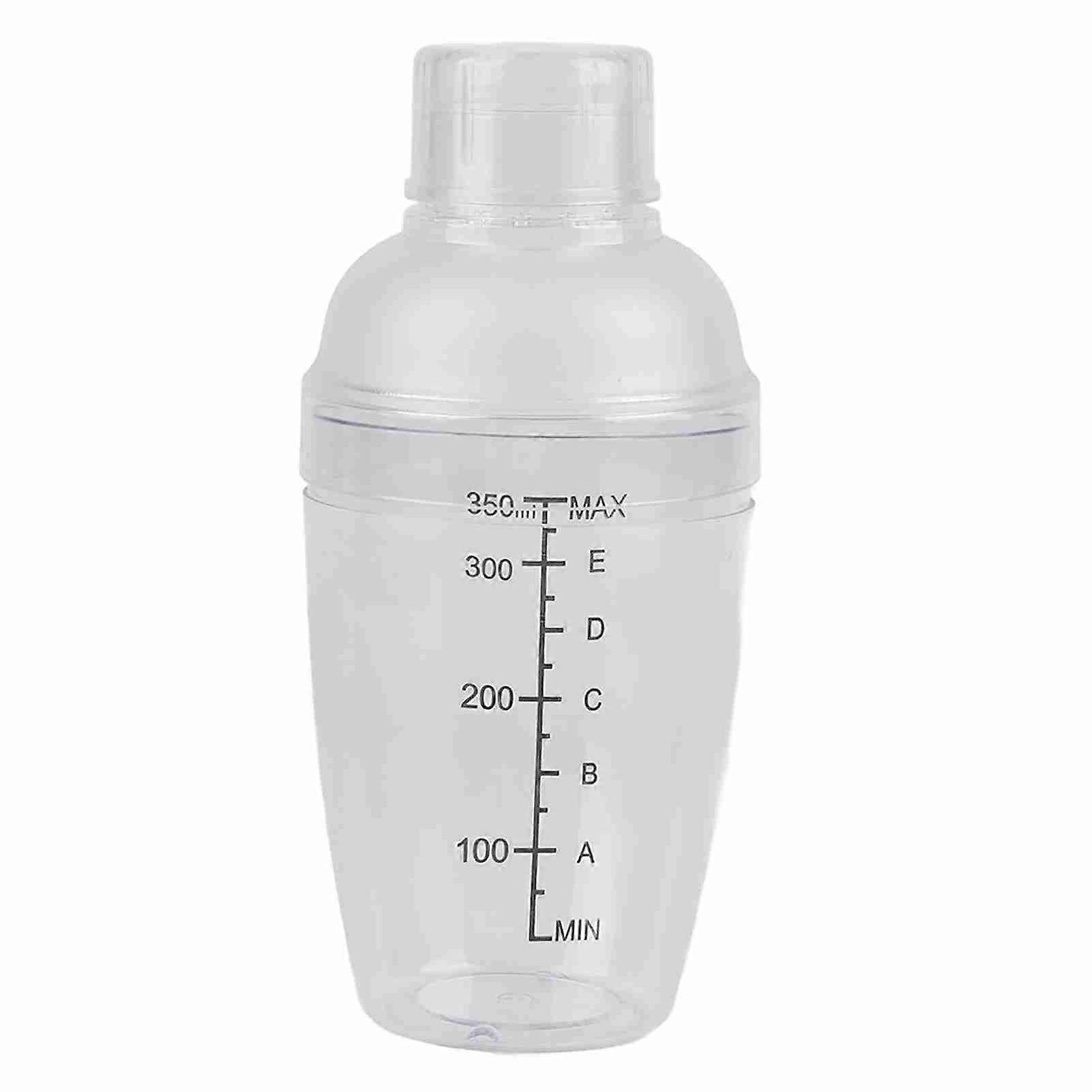 Shaker à cocktail en résine PC transparente anti-fuite avec outil de mesure (300 ml)
