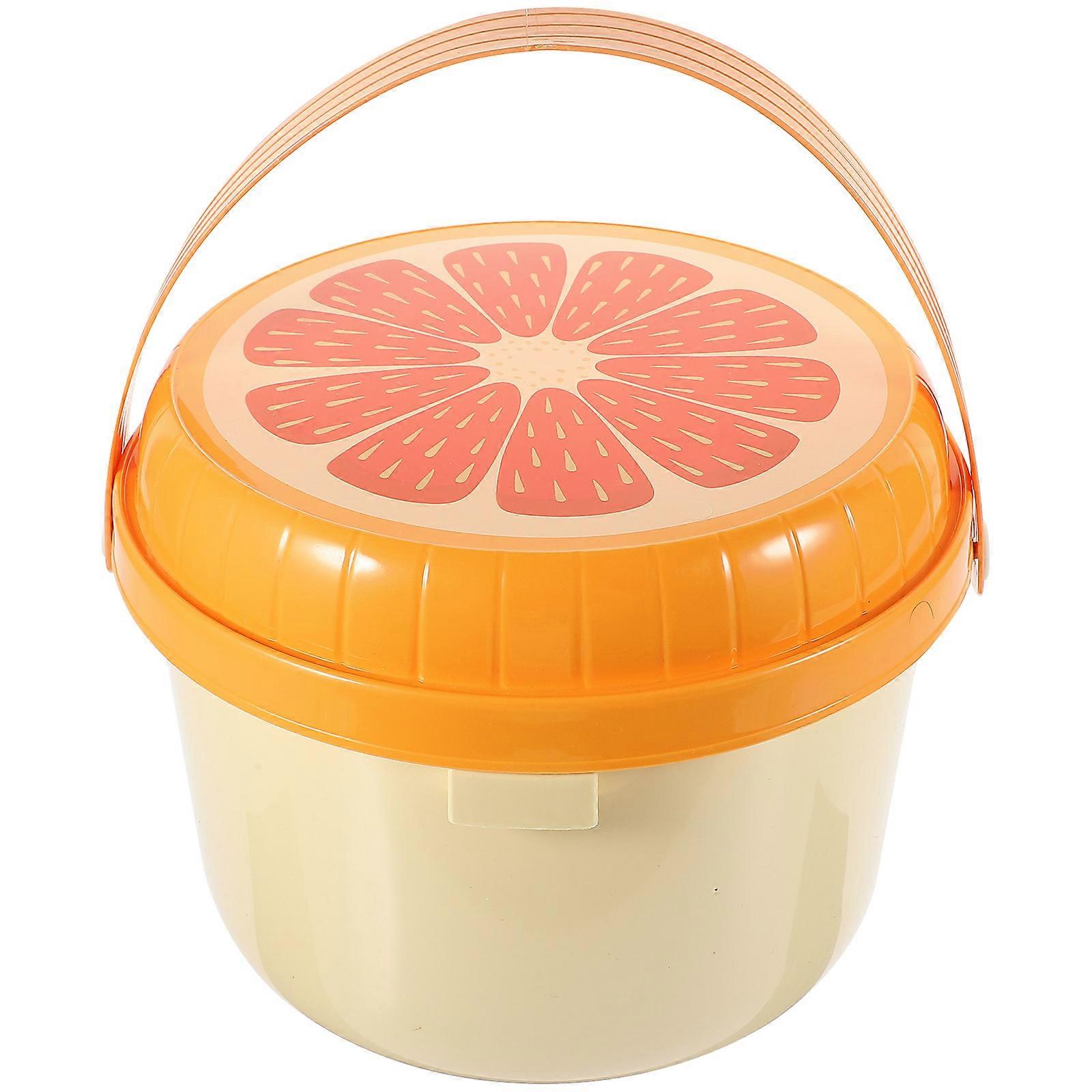 Toy Storage Box Creative Storage Bin Portable Carrying Case For Toys 1Pcs Orange 25x24x16.8cm