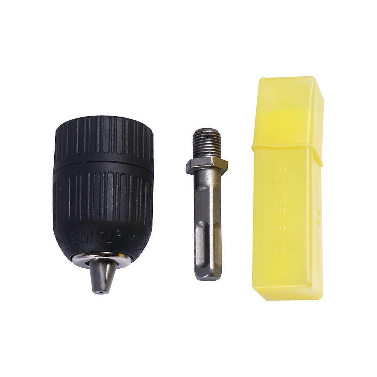 Power Drill Parts Accessories Drill Chuck With Handle Replace Old Chuck Assorted Color 13.00X4.20X4.20CM Conversion Tool For Power Drill 1Set