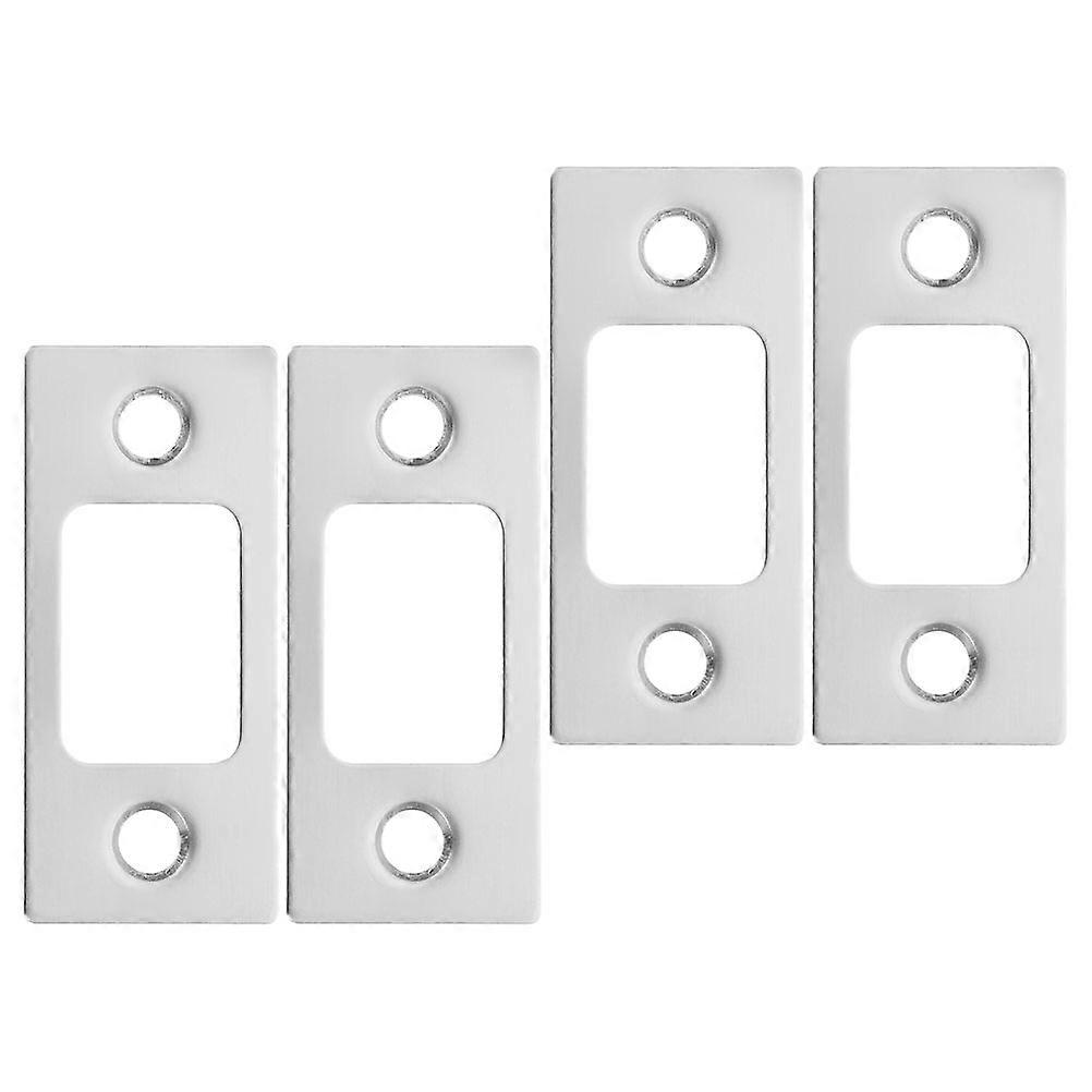 4pcs Stainless Steel Deadbolt Strike Plates Door Backplates