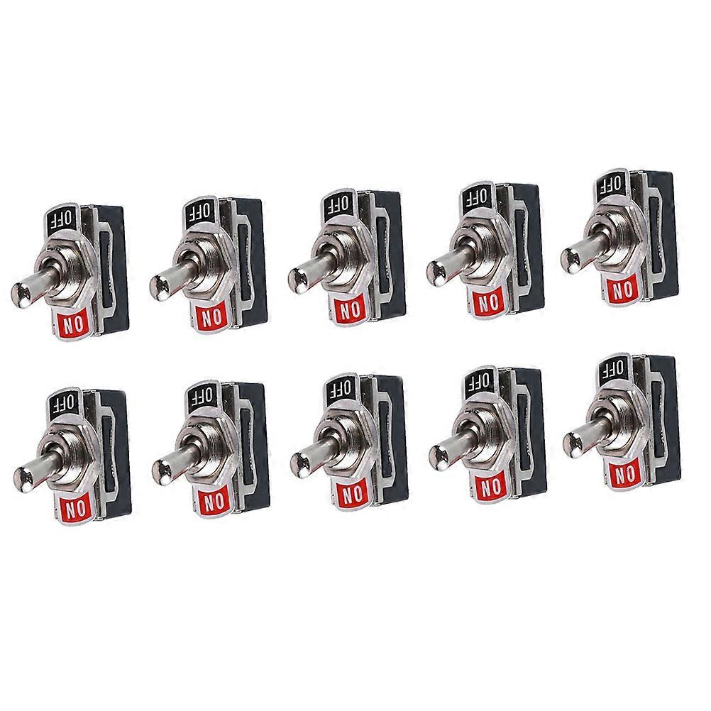 Power On Off Switch 10Pcs 250V 15A 2 Pin Dpdt Mini Toggle E-Ten1021 Black For Electrical Projects