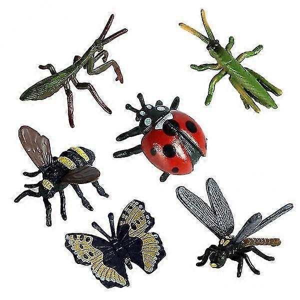 2x6x Plastic Insect Figures Realistic Bugs Toy Kids Science Educational Toy