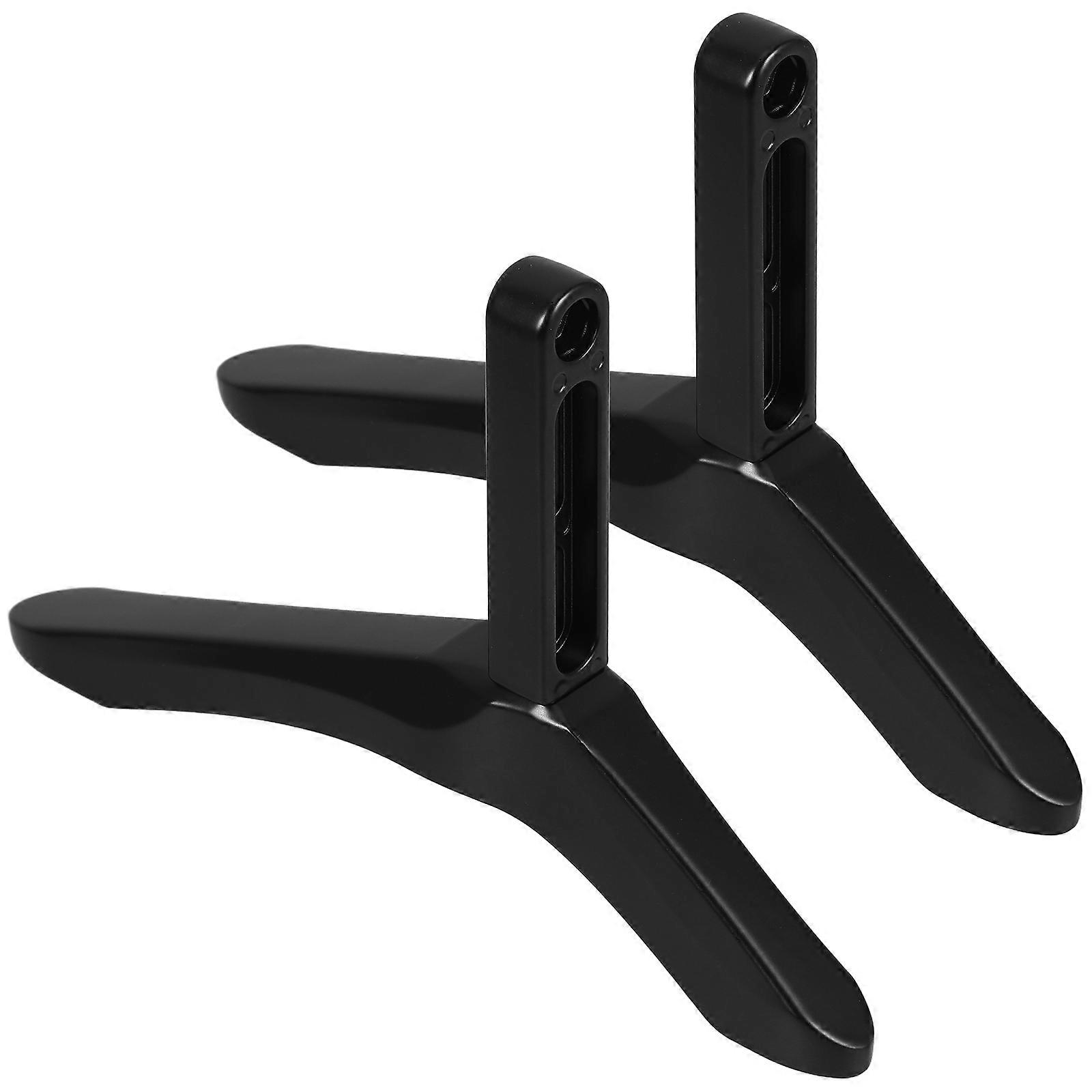 Living Room TV Stand Tabletop TV Base Bracket Business Owners Black Color Replacement for Old Stands 1Set
