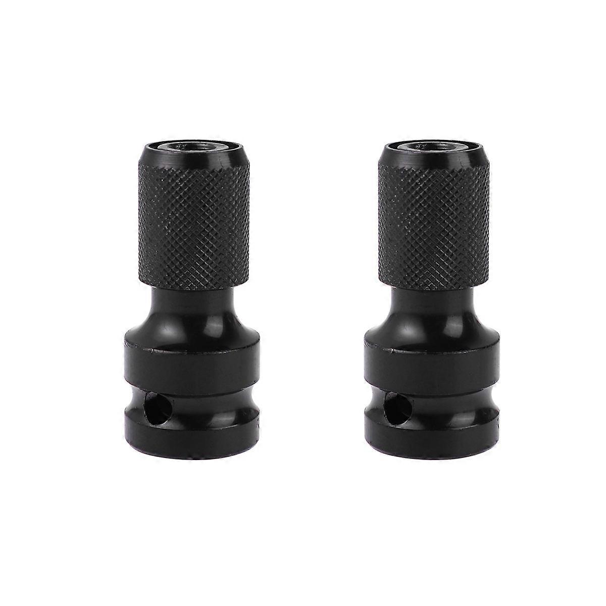 Chuck Conversion Adapter Impact Wrench Adapter Home Users 2Pcs 1/2 Inch Square Quick Release Converter