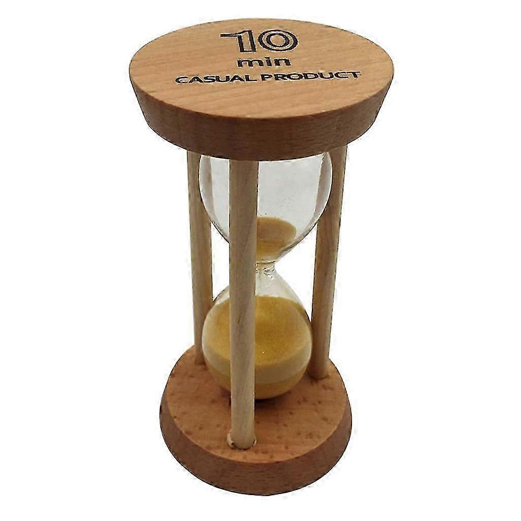 10 minutes sablier à cadre en bois avec décor de sablier jaune