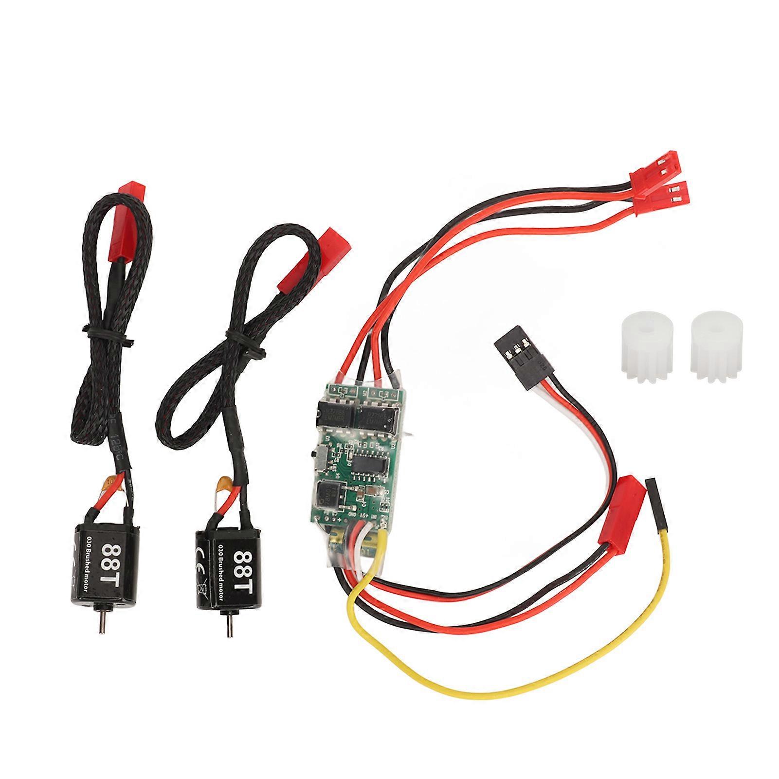 10A Brushed ESC Efficient Dual Way Bidirectional 88T Electric Speed Controller for RC Model Ship Tank