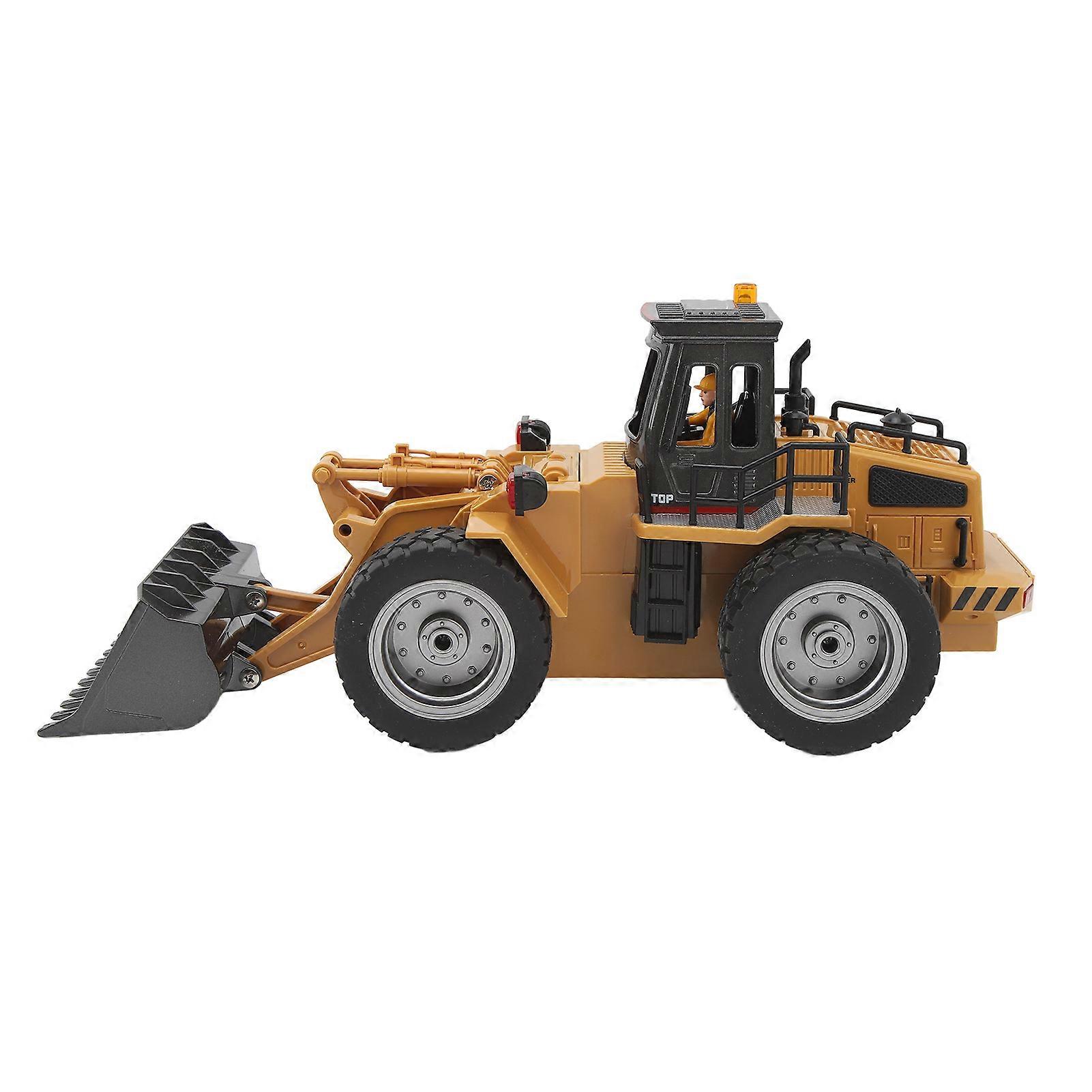1:18 Alloy Pushdozer Remote Control Pushdozer 2.4Ghz 9 Channel Dozer with Light Sound 