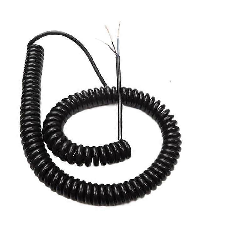 Retractable Wire 3-Core 22 AWG Black Spiral Cable Spring Cable 1-15m Expandable Telescopic Wire with 2m Stretch