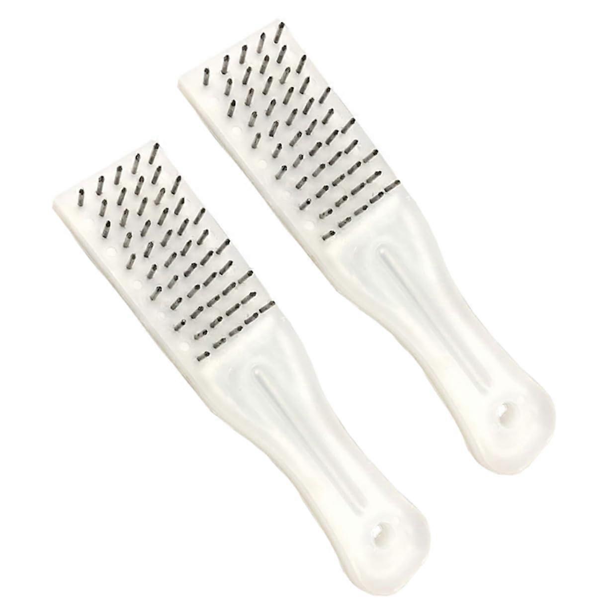2 pieces fish scale scraper with plastic handle and steel teeth