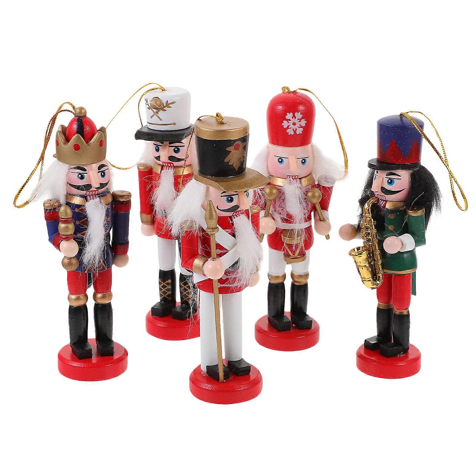 Here's a refined and engaging product description for your **5pcs Wooden Nutcracker Figurines**:
🎄 **5 Pack Wooden Nutcracker Figurines –