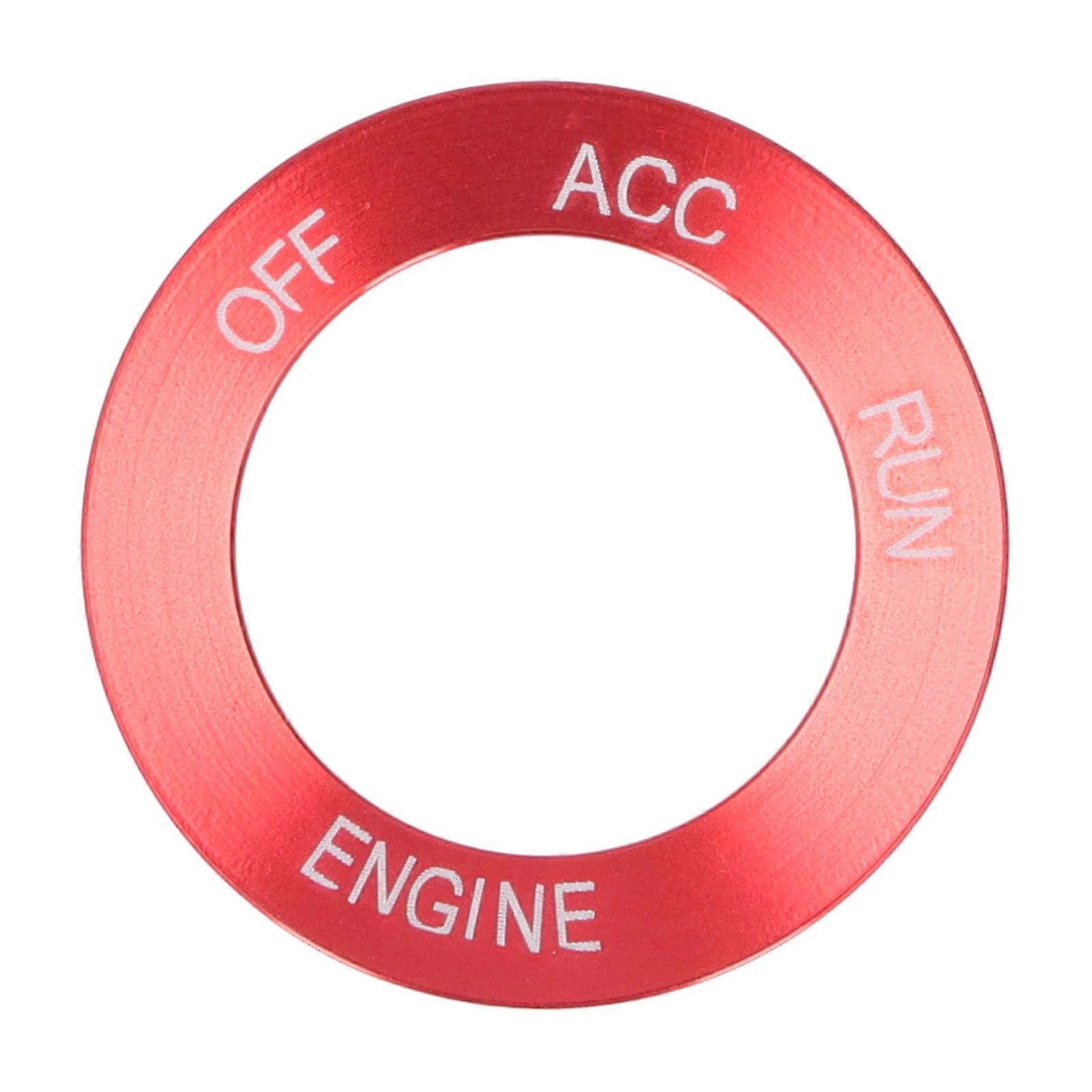Engine Start Stop Switch Ring Aluminium Alloy Antirust Replacement for a Certain Brand 2010-2021 Red