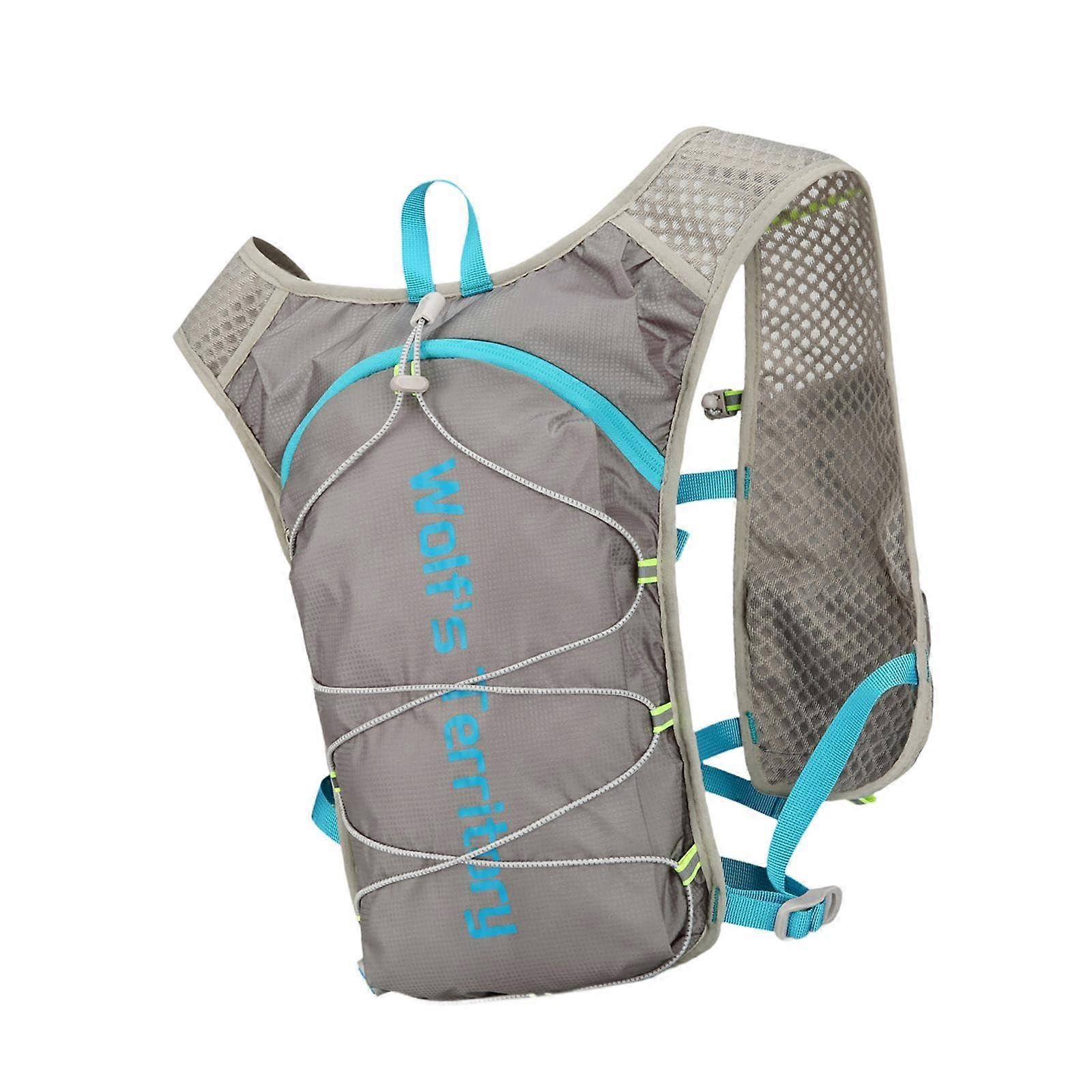 Hydration Pack with Adjustable Buckle for Jogging and Hiking Activities, Grey, Lightweight and Durable Design