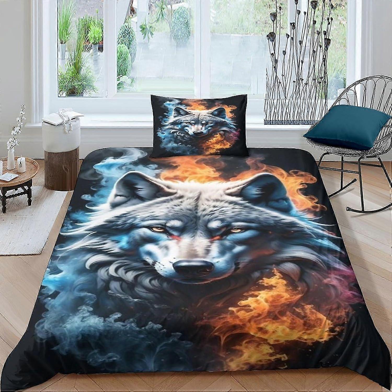 Animal Pattern 3D Duvet Cover Set in Soft Microfiber for Single Beds