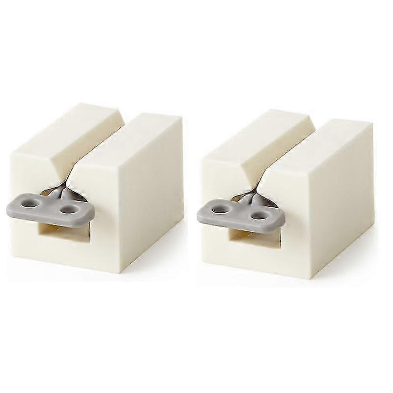 2-Pack Roller Tube Toothpaste Squeezer Multifunctional Manual Rotary Toothpaste Holder Saves Paste White