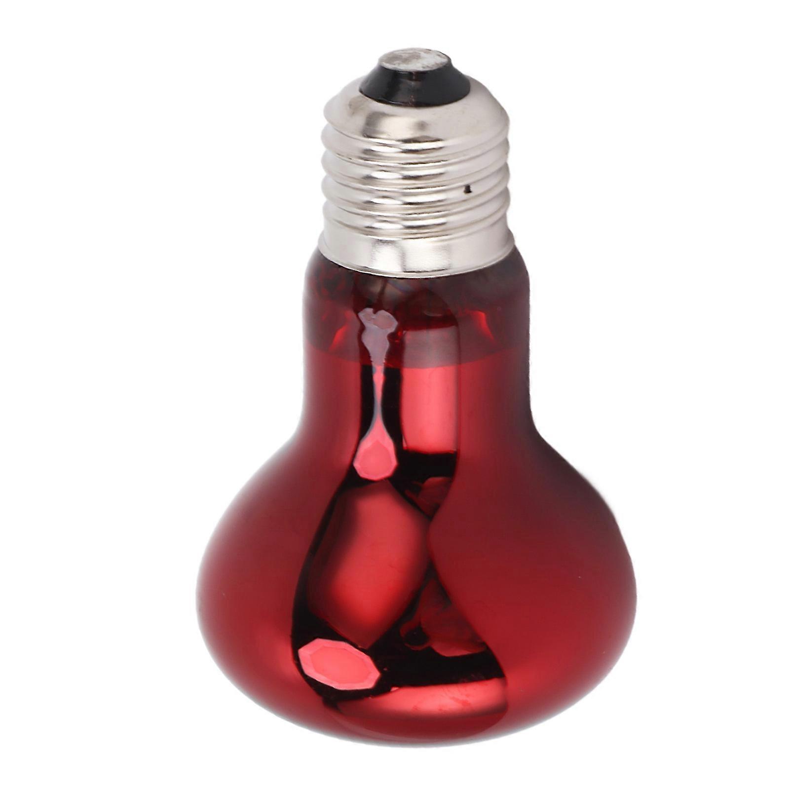 Reptile Heat Lamp Bulb E27 UVA 220-240V Red 55g for Bearded Dragon