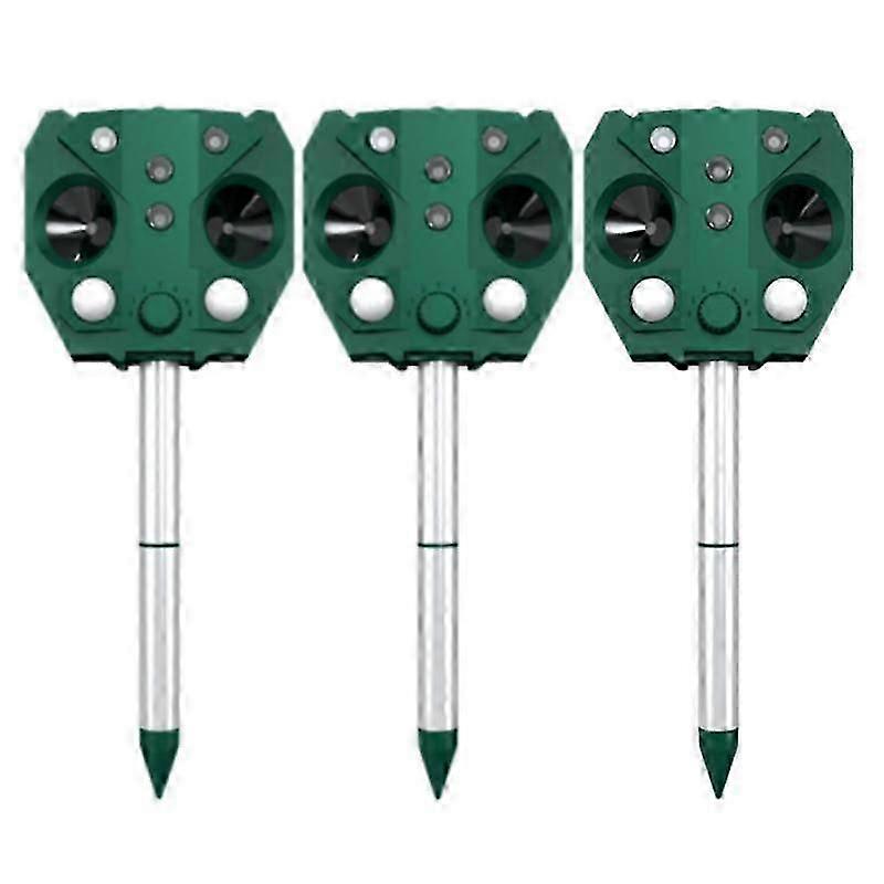 1-3pcs超音波動物忌避剤猫犬忌避剤太陽光発電充電式ガーデン防水動物抑止力農場ヤード用